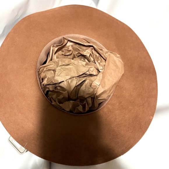 NWT Anthropologie  San Diego Hat Co. WYNOLA Adjustable Rancher Hat in Camel, OS - Picture 7 of 8